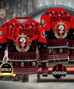 RFC Seraing Ugly Christmas Sweater Logo Custom Name Gift Fans