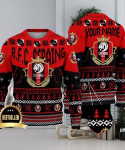 RFC Seraing Ugly Christmas Sweater Logo Custom Name Gift Fans