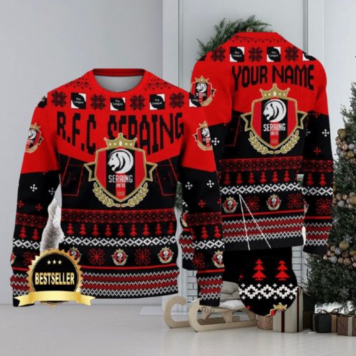 RFC Seraing Ugly Christmas Sweater Logo Custom Name Gift Fans