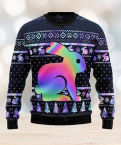 Rabbit Hologram Ugly Christmas Sweater