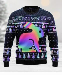 Rabbit Hologram Ugly Christmas Sweater