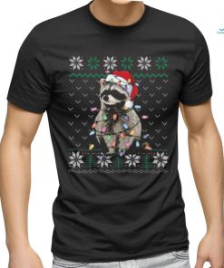 Raccoon Lover Christmas Lights T Shirt
