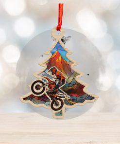 Racing Dirt Bike Color Personalized Suncatcher Ornament