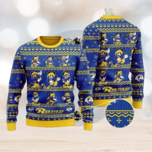 Rams Mickey Mouse Knitted Ugly Christmas Sweater