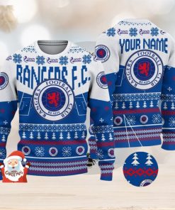 Rangers F.C. 3D Ugly Christmas Sweater Christmas Holiday Gift Custom Name For Men And Women