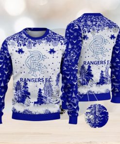 Rangers F.C. SPFL Scottish Snow Fall Pine Ugly sweater