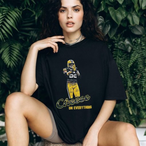 Rashan gary wearing cheese on everything shirt
