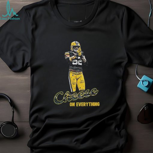 Rashan gary wearing cheese on everything shirt