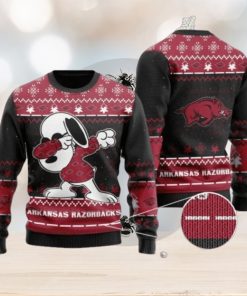 Razorbacks Snoopy Dabbing Knitted Ugly Christmas Sweater