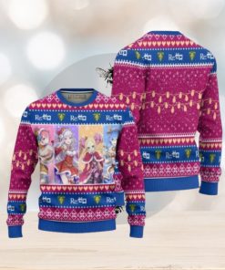 Re Zero Anime Ugly Christmas Sweater Custom Characters Xmas Gift