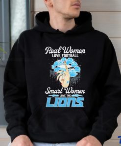 Real Women Love Football Smart Women Love The Detroit Lions Lips Diamonds T shirt