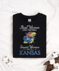 Real Women Love Football Smart Women Love The Kansas Jayhawks 2023 Tee shirt
