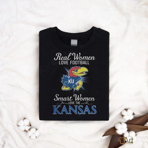 Real Women Love Football Smart Women Love The Kansas Jayhawks 2023 Tee shirt