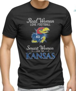 Real Women Love Football Smart Women Love The Kansas Jayhawks 2023 Tee shirt