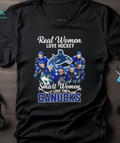 Real Women Love Hockey Smart Women Love The Vancouver Canucks 2023 Signatures Shirt