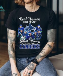 Real Women Love Hockey Smart Women Love The Vancouver Canucks 2023 Signatures Shirt