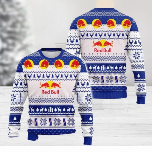 Red Bull Energy Drink Ugly Christmas Sweater 3D All Over Printed Sweaters Christmas Gift