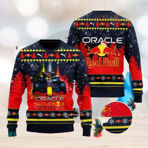 Red Bull Racing 3D Ugly Christmas Sweater 2023