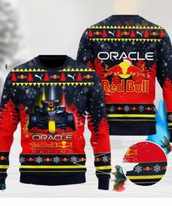 Red Bull Racing 3D Ugly Christmas Sweater 2023