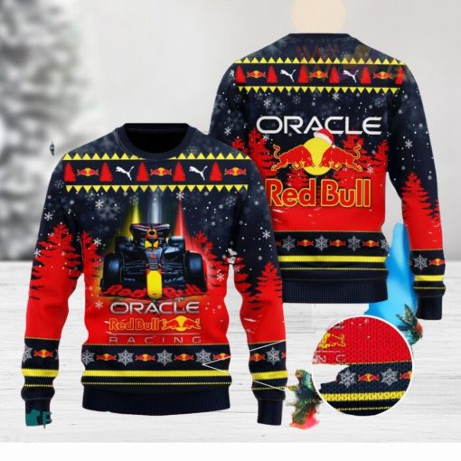 Red Bull Racing 3D Ugly Christmas Sweater 2023