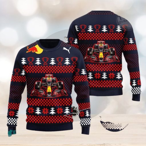 Red Bull Racing F1 3D Ugly Christmas Sweater Christmas Gift Men And Women 2023 Sweater