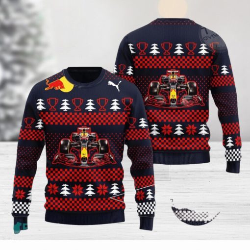 Red Bull Racing F1 3D Ugly Christmas Sweater Christmas Gift Men And Women 2023 Sweater