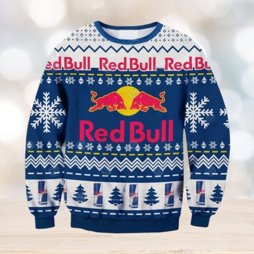 Red Bull Racing Printed Casual Ugly Christmas Sweater, Gift for Christmas Holiday