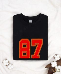Red Number 87 White Yellow Football Basketball Shirt