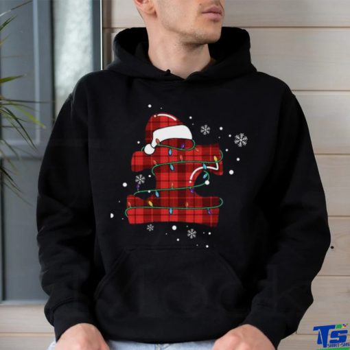 Red Plaid Autism Awareness Shirt