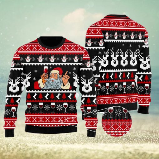 Red Wine Ugly Christmas Sweater For Men & Women Christmas Gift Sweater