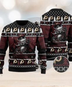 Redskins Jack Skellington Halloween Knitted Ugly Christmas Sweater