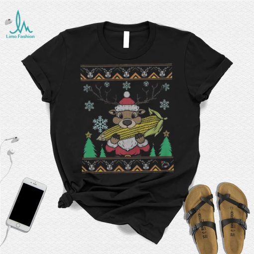 Reindeer Eat Corn ugly christmas Shirt