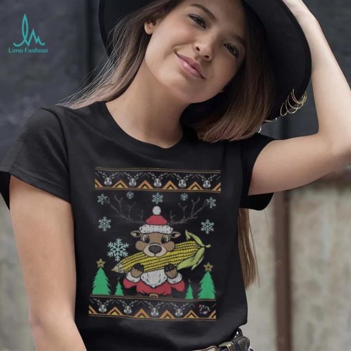 Reindeer Eat Corn ugly christmas Shirt