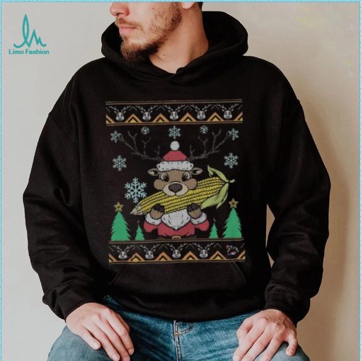 Reindeer Eat Corn ugly christmas Shirt