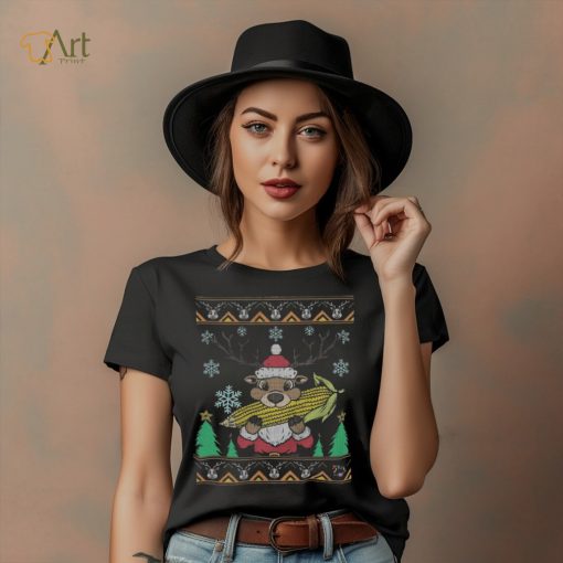 Reindeer Eat Corn ugly christmas Shirt