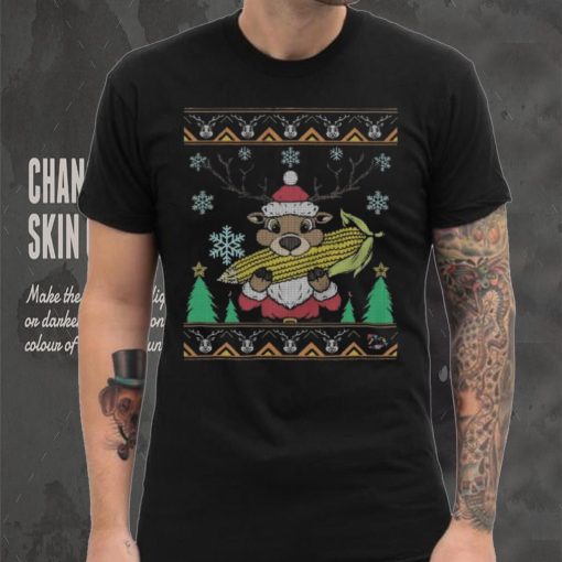 Reindeer Eat Corn ugly christmas Shirt