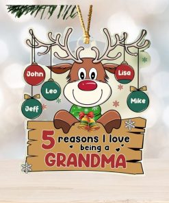 Reindeer Family Balls, Personalized Ornament