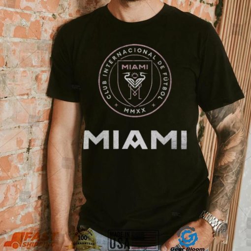 Retro Brand Youth Inter Miami CF Logo Black T Shirt