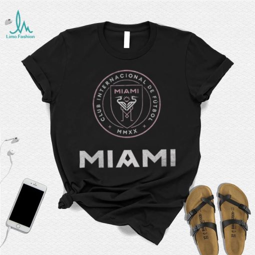 Retro Brand Youth Inter Miami CF Logo Black T Shirt