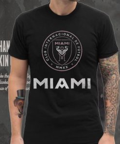 Retro Brand Youth Inter Miami CF Logo Black T Shirt