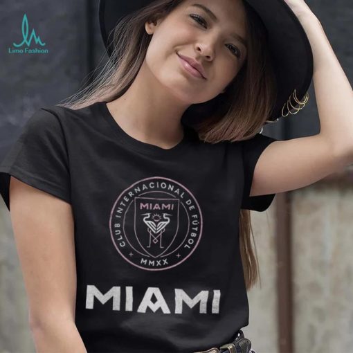 Retro Brand Youth Inter Miami CF Logo Black T Shirt