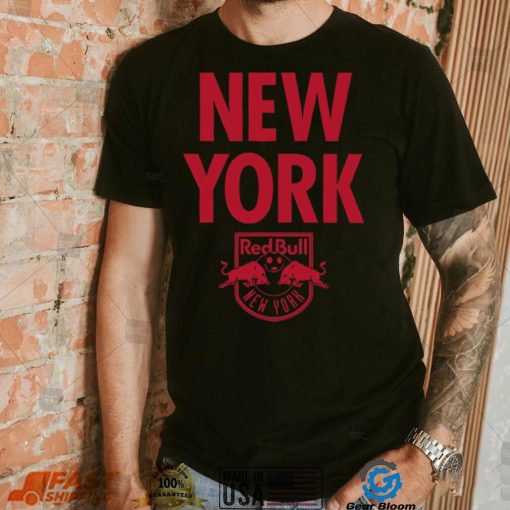 Retro Brand Youth New York Red Bulls Wordmark Black T Shirt