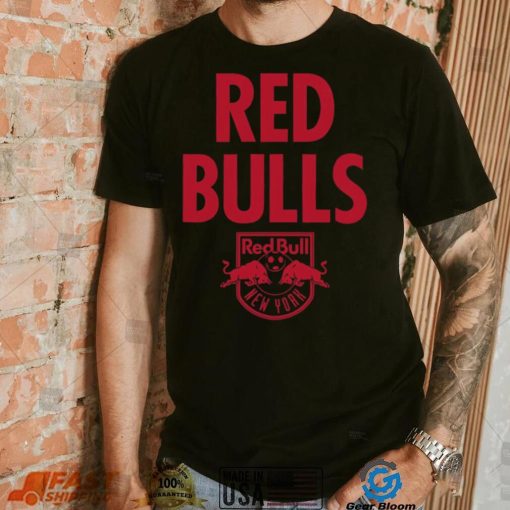 Retro Brand Youth New York Red Bulls Wordmark Black T Shirts