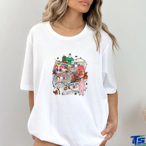 Retro Christmas Movie Cassette Characters shirt