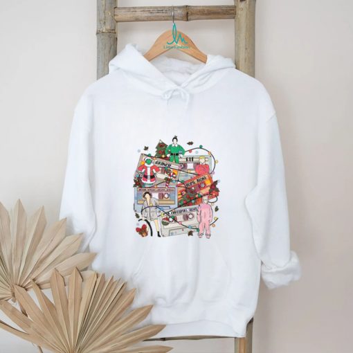 Retro Christmas Movie Cassette Characters shirt