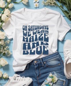 Retro Michigan Maize Blue Football Saturdays Shirt