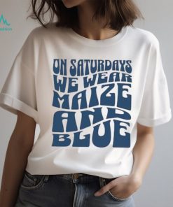 Retro Michigan Maize Blue Football Saturdays Shirt