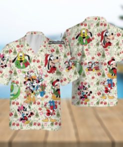 Retro Mickey Mouse Christmas Disney Hawaiian Shirts Xmas Holiday Button Up World