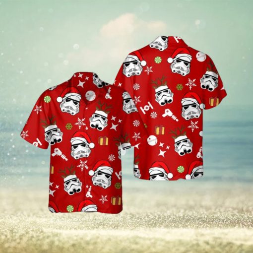 Retro Stormtrooper Santa Hat Reindeer Hawaiian Shirt