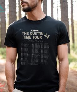 Retro Zach Bryan North America Tour T Shirt, The Quittin Time 2024 Tour Shirt